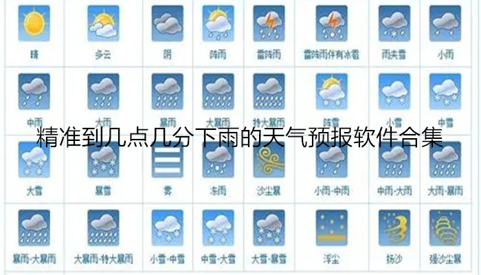 精准到几点几分下雨的天气预报软件合集