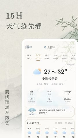 轻雨天气预报