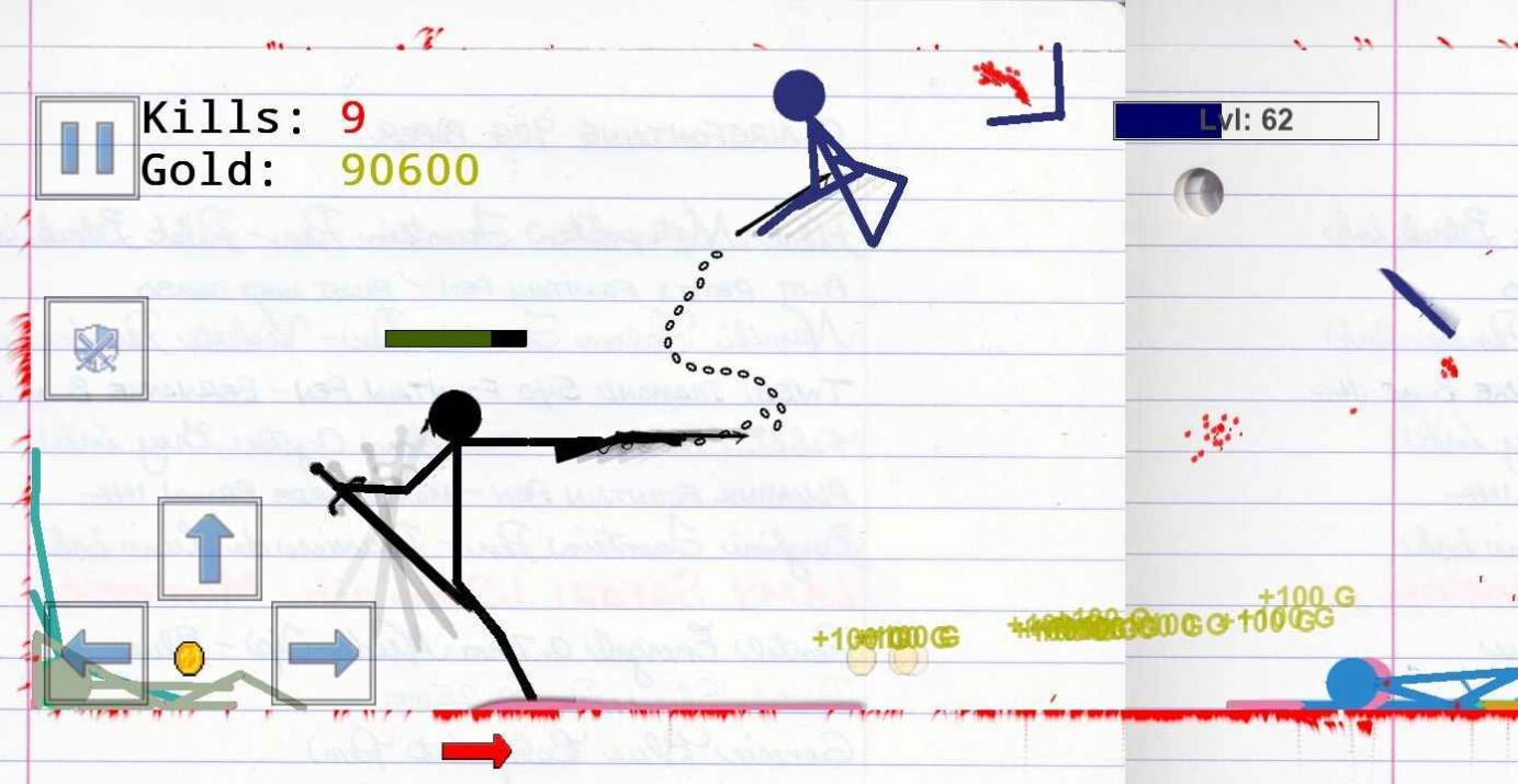 手绘火柴人格斗游戏