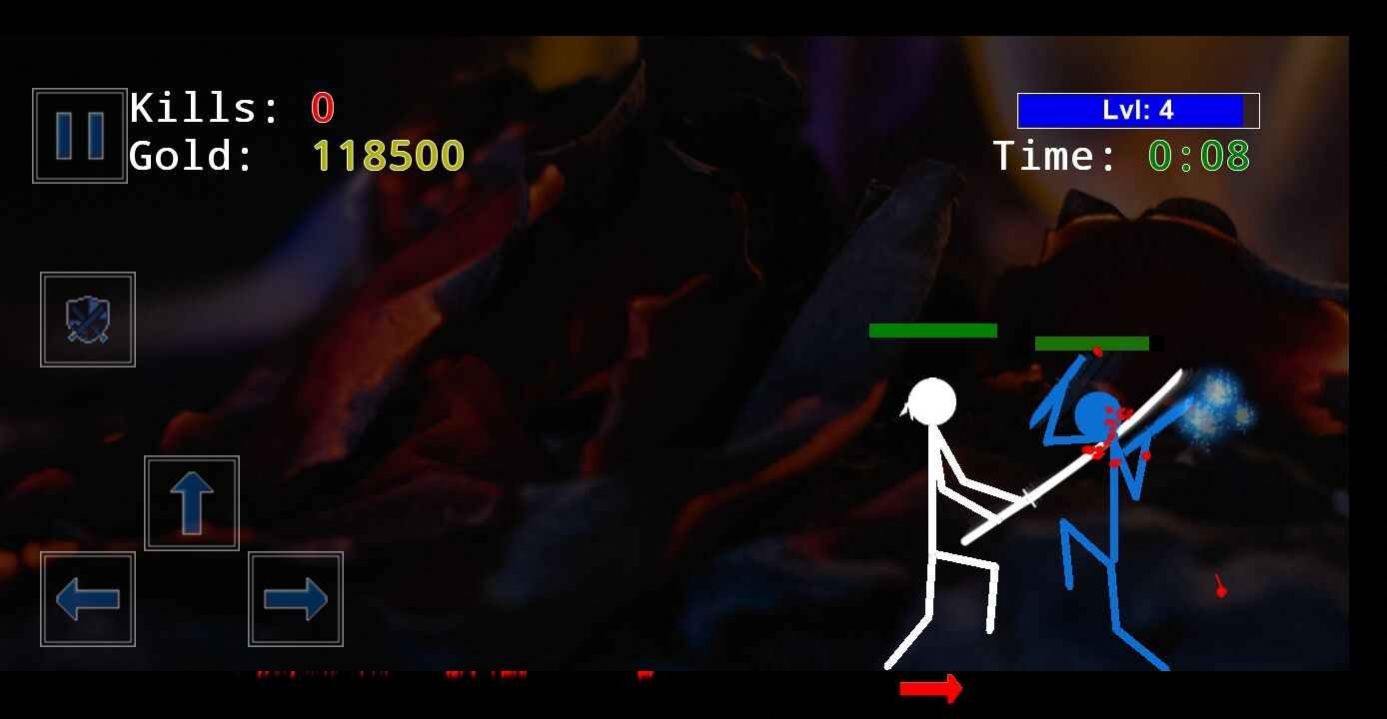 手绘火柴人格斗游戏