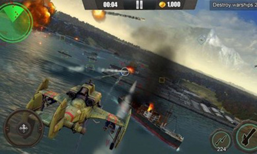 皇牌突袭武装直升机空战破解版